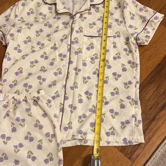 purple floral pajama set - Picture 6 of 11